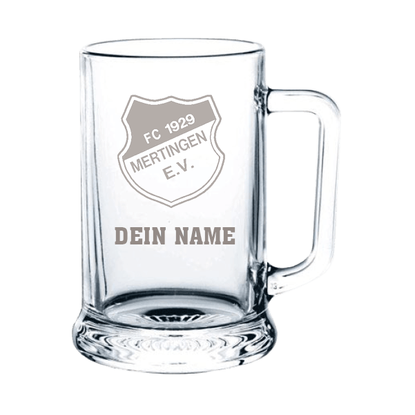 Bierkrug aus Glas